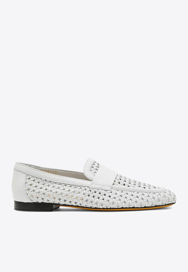 Doucal's Woven Leather Loafers White DD8686MAENUZ246/O_DOUCA-NW00