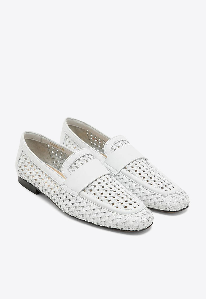 Doucal's Woven Leather Loafers White DD8686MAENUZ246/O_DOUCA-NW00