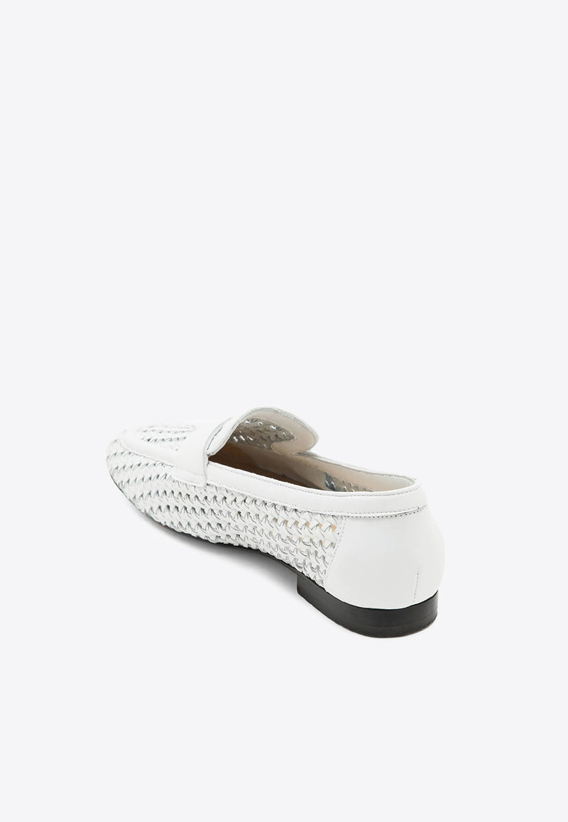 Doucal's Woven Leather Loafers White DD8686MAENUZ246/O_DOUCA-NW00