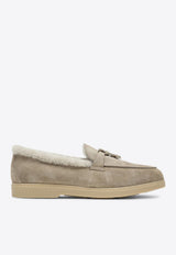 Doucal's Suede and Shearling Loafers Beige DD8733EDO-UM252/P_DOUCA-CC15