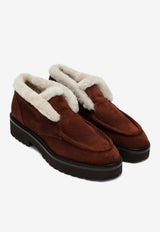 Doucal's Suede Fur Loafers Brown DD8745PHILUM252/P_DOUCA-TC13