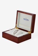 DELMA Mother of Pearl with Diamonds 34 mm Watch Silver DELMPD34W_TH