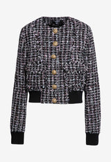 Balmain Tweed Buttoned Jacket Black DF1TH265XJ24/P_BALMA-EAH