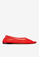 DEAR FRANCES Balla Mesh Ballet Flats Red DFBLM06RED