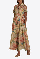 Dahlia Bianca Sydney Floral Midi Dress Multicolor DHB10107316-104_MULTI COLO