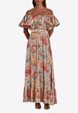 Dahlia Bianca Audrey Floral Maxi Dress Multicolor DHB10107381-104_MULTI COLO