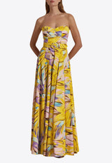 Dahlia Bianca Blanche floral Maxi Dress Yellow DHB10107406-104_YELLOW