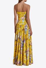 Dahlia Bianca Blanche floral Maxi Dress Yellow DHB10107406-104_YELLOW