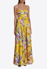 Dahlia Bianca Blanche floral Maxi Dress Yellow DHB10107406-104_YELLOW