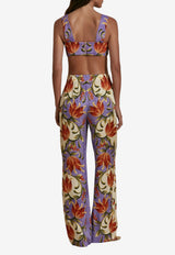 Dahlia Bianca Elena Floral Print Wide-Leg Pants Multicolor DHB10107441-104_MULTI COLO