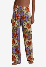 Dahlia Bianca Elena Floral Print Wide-Leg Pants Multicolor DHB10107441-104_MULTI COLO
