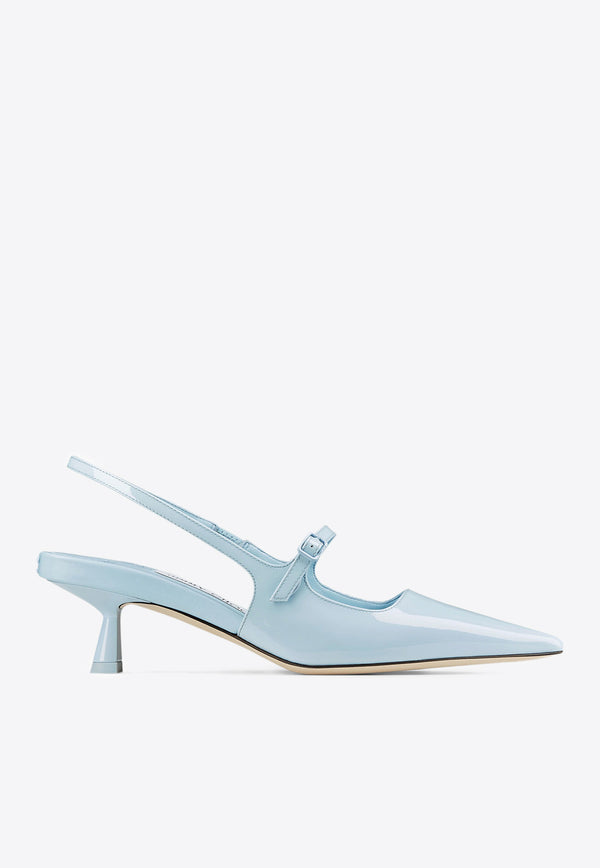 Jimmy Choo Didi 45 Pointed Pumps in Patent Leather DIDI 45 PAT ICE BLUE