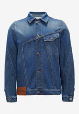 JW Anderson Twisted Denim Jacket  Light Blue DJ0029_PG1164_804