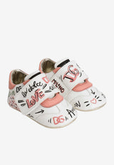Dolce & Gabbana Kids Baby Girls Printed Leather Sneakers Multicolor DK0109 AW420 HWF57