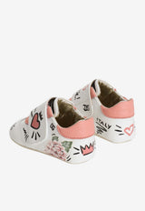 Dolce & Gabbana Kids Baby Girls Printed Leather Sneakers Multicolor DK0109 AW420 HWF57