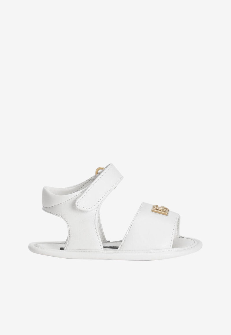 Dolce & Gabbana Kids Baby Girls Leather Sandals DK0157 AB793 80001 White