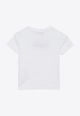 Acne Studios Kids Boys Face Logo Print T-shirt White DL0036CO/O_ACNE-183