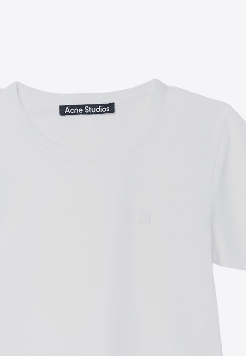 Acne Studios Kids Girls Face Patch T-shirt White DL0037CO/P_ACNE-183