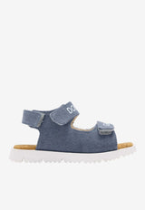 Dolce & Gabbana Kids Boys DG Logo Denim Sandals Denim DL0092 AW520 80619