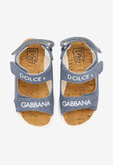 Dolce & Gabbana Kids Boys DG Logo Denim Sandals Denim DL0092 AW520 80619
