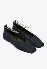 MARIA LUCA Augusta Denim Ballet Flats Blue DL35020D19040/Q_MARIL-731