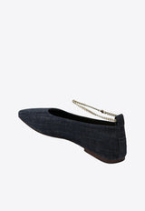 MARIA LUCA Augusta Denim Ballet Flats Blue DL35020D19040/Q_MARIL-731