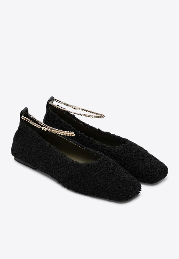 MARIA LUCA Teddy Augusta Shearling Ballet Flats Black DL41002A18130/P_MARIL-999