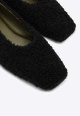 MARIA LUCA Teddy Augusta Shearling Ballet Flats Black DL41002A18130/P_MARIL-999