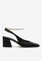 MARIA LUCA Ilaria 65 Leather Slingback Pumps Black DL42002A19060/P_MARIL-999