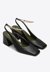 MARIA LUCA Ilaria 65 Leather Slingback Pumps Black DL42002A19060/P_MARIL-999