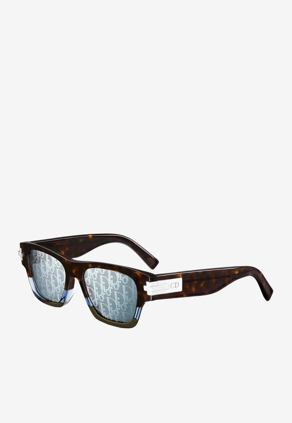 Dior Homme DiorBlackSuit XL S2U Rectangle Sunglasses DM40075UBROWN MULTI