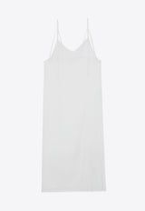 The Frankie Shop Madeline Semi-Sheer Midi Dress White DMDMAD005WHITE