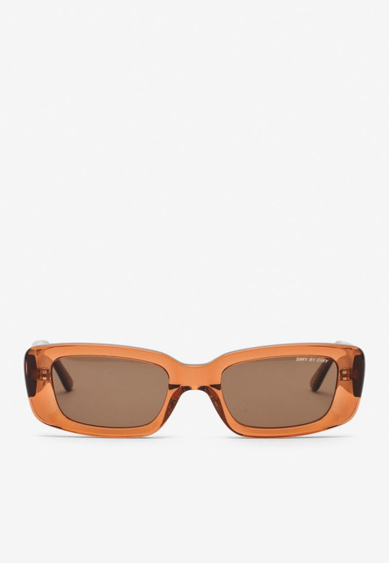 DMY BY DMY Preston Rectangular Sunglasses Brown DMY02TAPVC/1