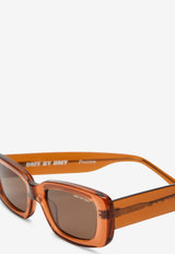 DMY BY DMY Preston Rectangular Sunglasses Brown DMY02TAPVC/1