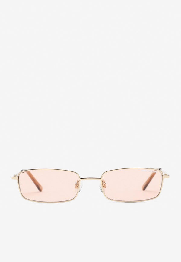 DMY BY DMY Olsen Rectangular Sunglasses Pink DMY05BPLMET/1