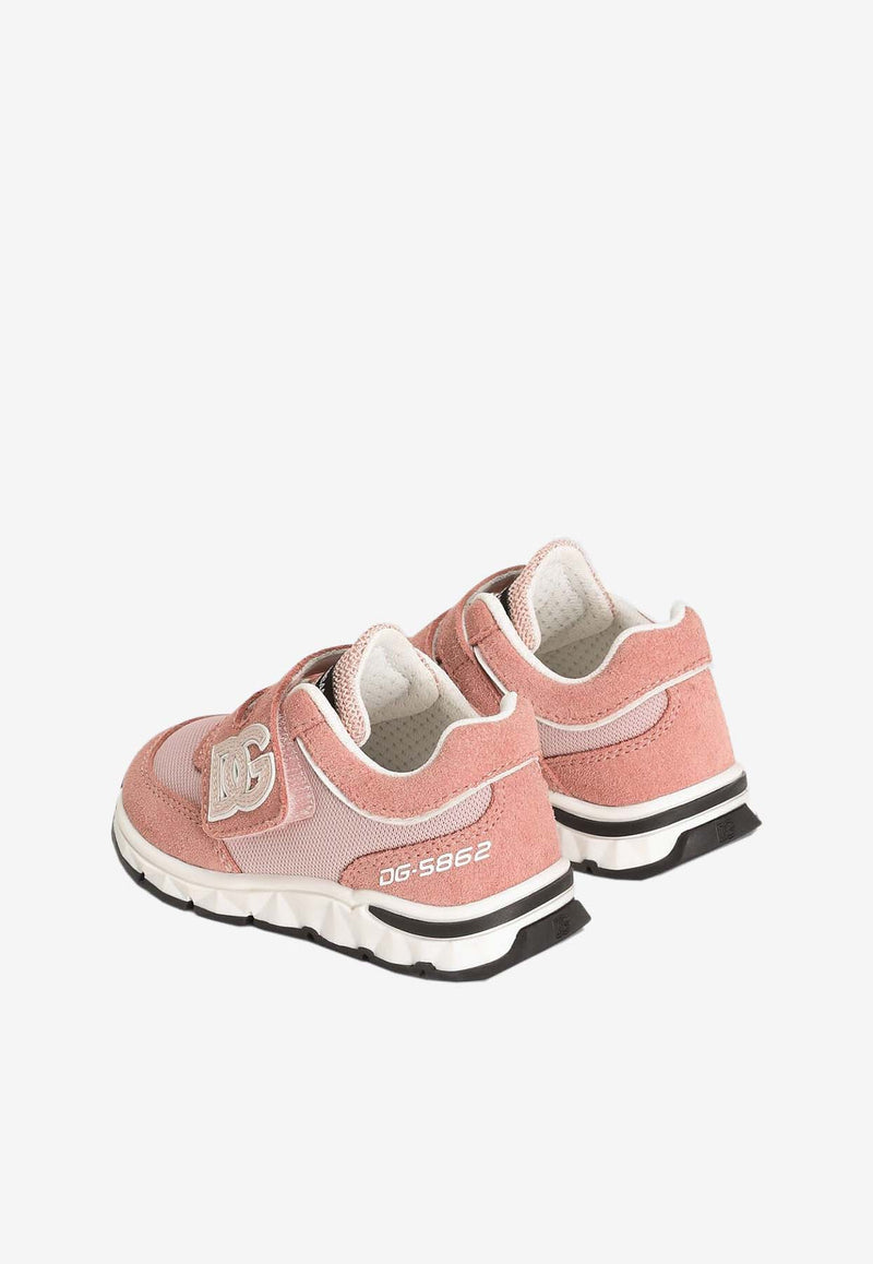 Dolce & Gabbana Kids Girls DG Running Sneakers Pink DN0199 AA954 8J485