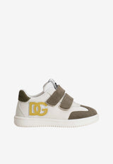 Dolce & Gabbana Kids Baby Boys DG Logo Patch Low-Top Sneakers White DN0205 A4278 8M557