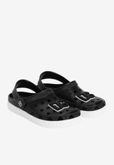 Dolce & Gabbana Kids Boys DG Logo Beachwear Slides Black DN0213 AT079 80999
