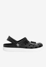 Dolce & Gabbana Kids Boys DG Logo Beachwear Slides Black DN0213 AT079 80999