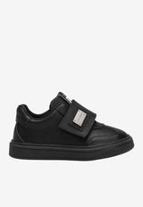Dolce & Gabbana Kids Baby Boys Logo Plaque Leather Low-Top Sneakers Black DN0228 A1048 80999