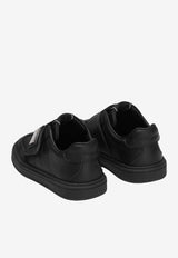 Dolce & Gabbana Kids Baby Boys Logo Plaque Leather Low-Top Sneakers Black DN0228 A1048 80999