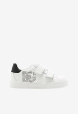 Dolce & Gabbana Kids Baby Boys Studded DG Logo Sneakers White DN0231 A1196 89697