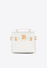 Balmain B-Buzz 23 Grained Leather Top Handle Bag White DN0DB526LPOS_WHITE