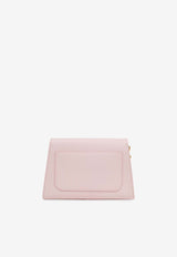 Balmain Emblème Flap Shoulder Bag in Calf Leather Pink DN1BK923LGSRLIGHT PINK