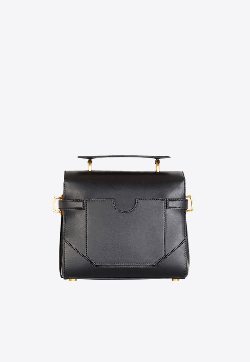 Balmain B-Buzz 23 Smooth Leather Top Handle Bag Black DN1DB526LAVE_BLACK