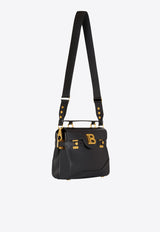 Balmain B-Buzz 23 Smooth Leather Top Handle Bag Black DN1DB526LAVE_BLACK