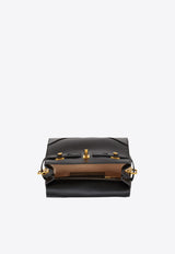 Balmain B-Buzz 23 Smooth Leather Top Handle Bag Black DN1DB526LAVE_BLACK