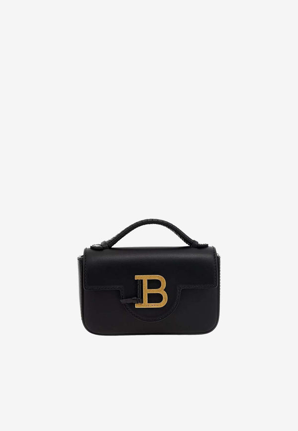 Balmain Mini B Buzz 17 Calf Leather Crossbody Bag Black DN1DG811LAVEBLACK