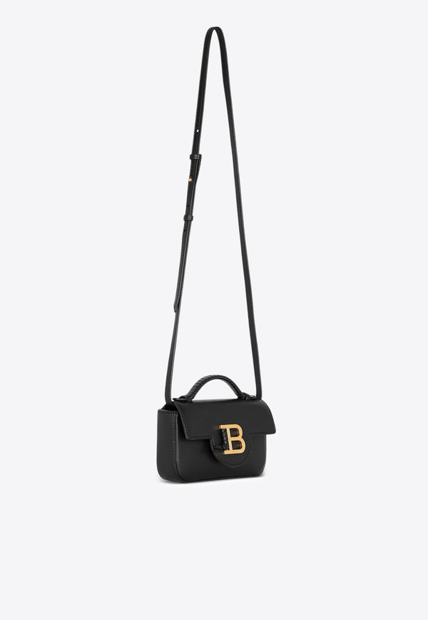 Balmain Mini B-Buzz Calf Leather Crossbody Bag Black DN1DG811LAVE_BLACK