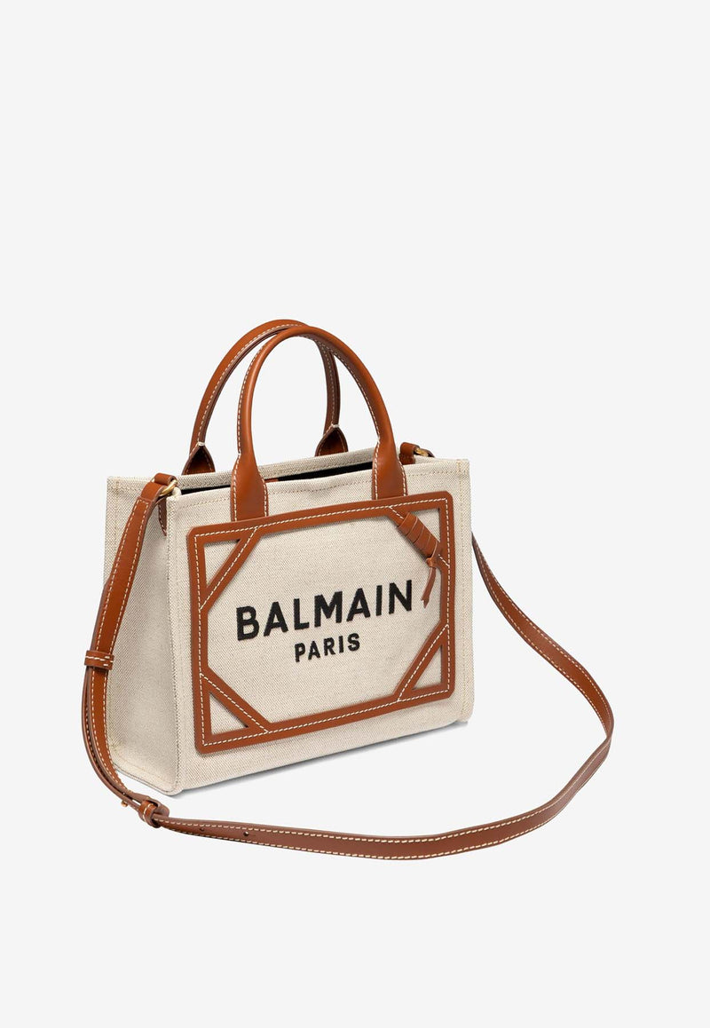 Balmain Small B-Army Canvas Tote Bag Natural DN1FE809TDCSNATURAL